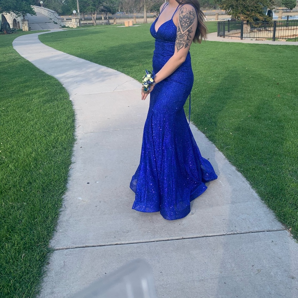 Like new prom dress. Worn once. Open back v neck front